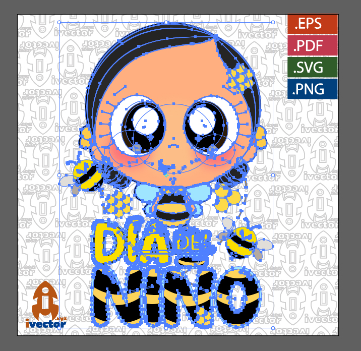 ABEJITA-NINA-DIA-DEL-NINO-VECTOR-EDITABLE_2 ABEJITA NIÑA DIA DEL NIÑO VECTOR EDITABLE