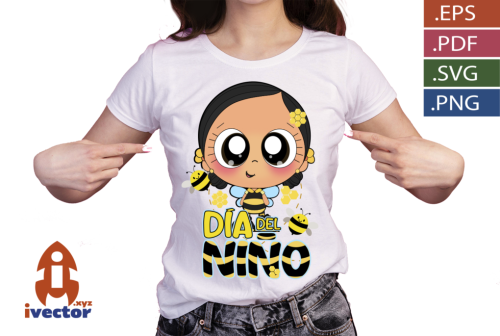 ABEJITA-NINA-DIA-DEL-NINO-VECTOR-EDITABLE_P6 ABEJITA NIÑA DIA DEL NIÑO VECTOR EDITABLE