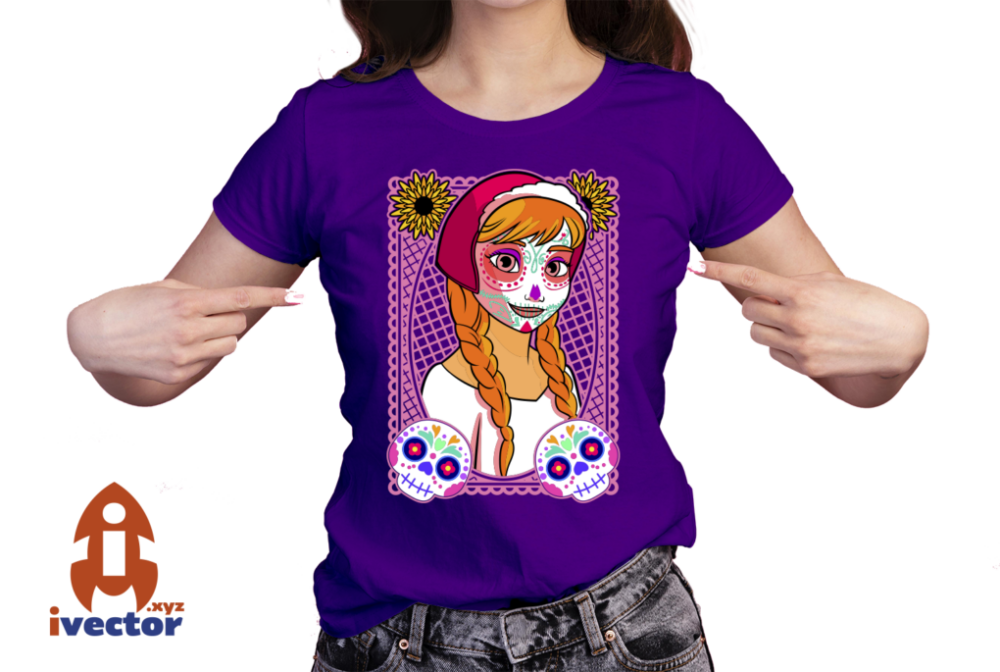 ANNA-PRINCESA-DISNEY-CALAVERA-PAPEL-PICADO-EPS-PDF-EDITABLE-01-PLAYERA3 ANNA PRINCESA DISNEY CALAVERA PAPEL PICADO EPS PDF EDITABLE