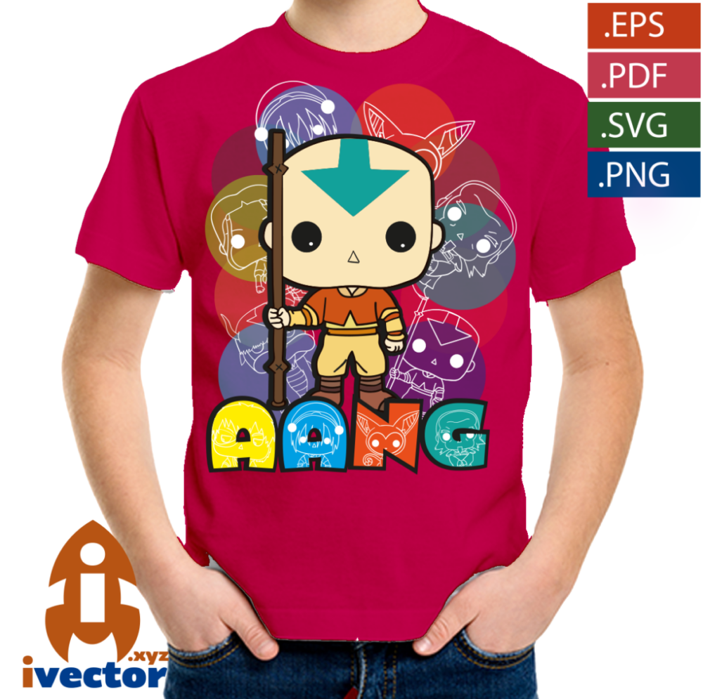 AVATAR-AANG-FUNKO-VECTOR-EDITABLE-FONDO-01-P3 AVATAR AANG FUNKO VECTOR EDITABLE FONDO