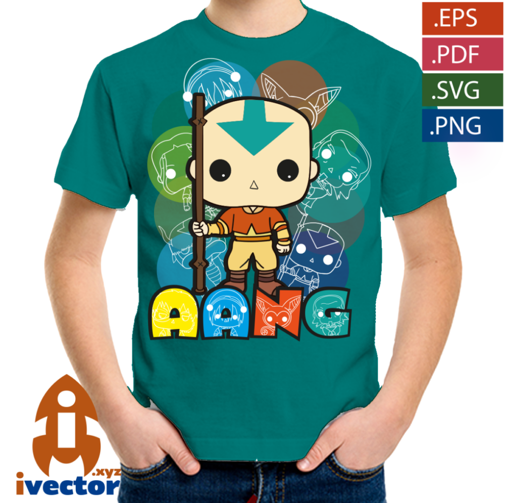 AVATAR-AANG-FUNKO-VECTOR-EDITABLE-FONDO-01-P5 AVATAR AANG FUNKO VECTOR EDITABLE FONDO