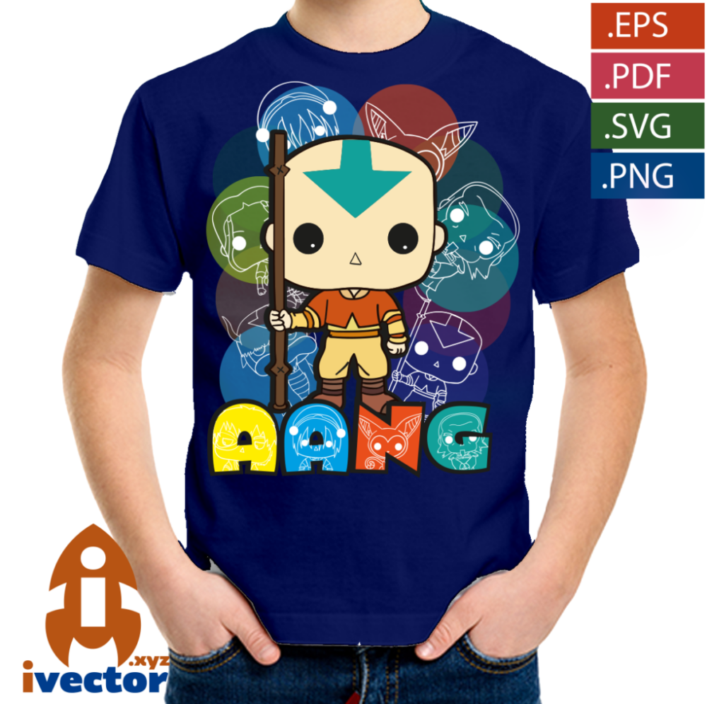 AVATAR-AANG-FUNKO-VECTOR-EDITABLE-FONDO-01-P6 AVATAR AANG FUNKO VECTOR EDITABLE FONDO