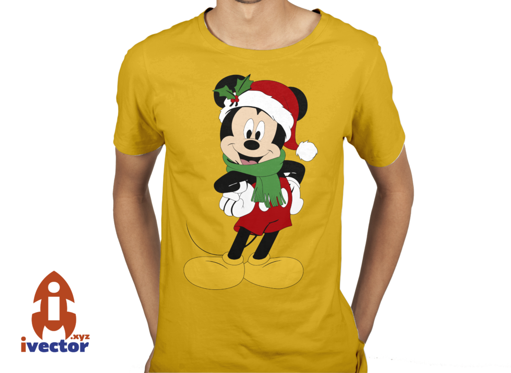 Amarillo-2-1024x748 Mickey Mouse Navideño Vector EPS