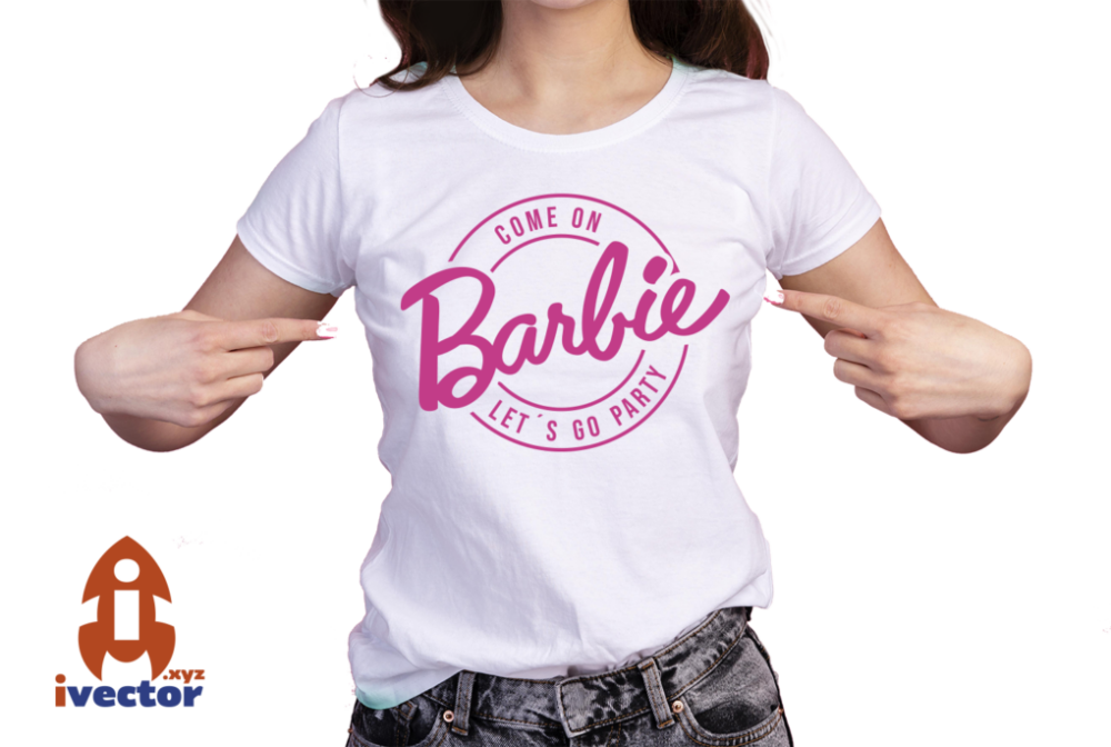 BARBIE-COME-ON-LETS-GO-PARTY-VECTOR-EDITABLE-EPS-PDF-PLAYERA1 BARBIE COME ON LETS GO PARTY VECTOR EDITABLE EPS PDF