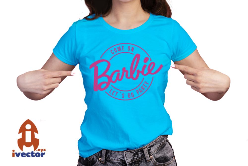 BARBIE-COME-ON-LETS-GO-PARTY-VECTOR-EDITABLE-EPS-PDF-PLAYERA4 BARBIE COME ON LETS GO PARTY VECTOR EDITABLE EPS PDF