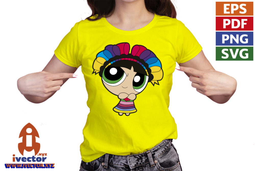BELLOTA-CHICAS-SUPER-PODEROSAS-MUNECA-MEXICANA-VECTOR-EDITABLE-EPS-PDF-01-PLAYERA5 MUÑECA MEXICANA VECTOR EDITABLE EPS PDF