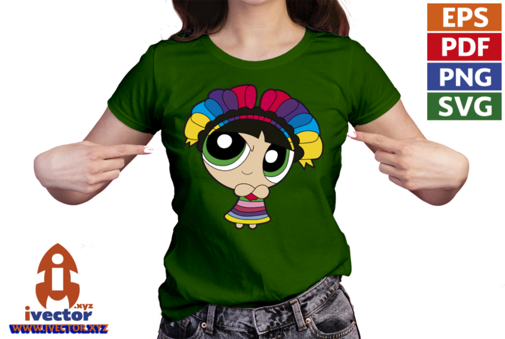 BELLOTA-CHICAS-SUPER-PODEROSAS-MUNECA-MEXICANA-VECTOR-EDITABLE-EPS-PDF-01-PLAYERA6 MUÑECA MEXICANA VECTOR EDITABLE EPS PDF