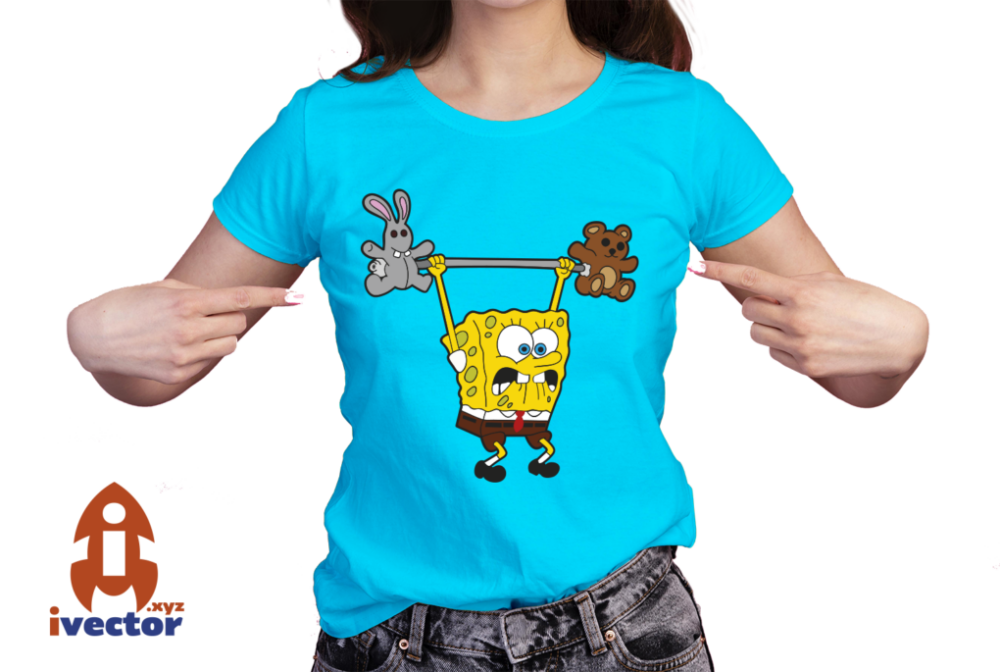 BOB-ESPONJA-CARGANDO-PESAS-VECTOR-EDITABLE-EPS-PDF-01-PLAYERA3 BOB ESPONJA CARGANDO PESAS VECTOR EDITABLE EPS PDF