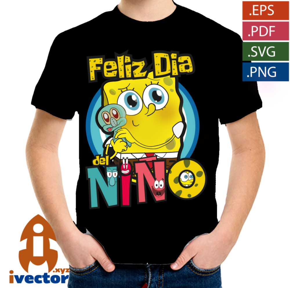 BOB-ESPONJA-DIA-DEL-NINO-VECTOR-EDITABLE-P2 BOB ESPONJA DIA DEL NIÑO VECTOR EDITABLE