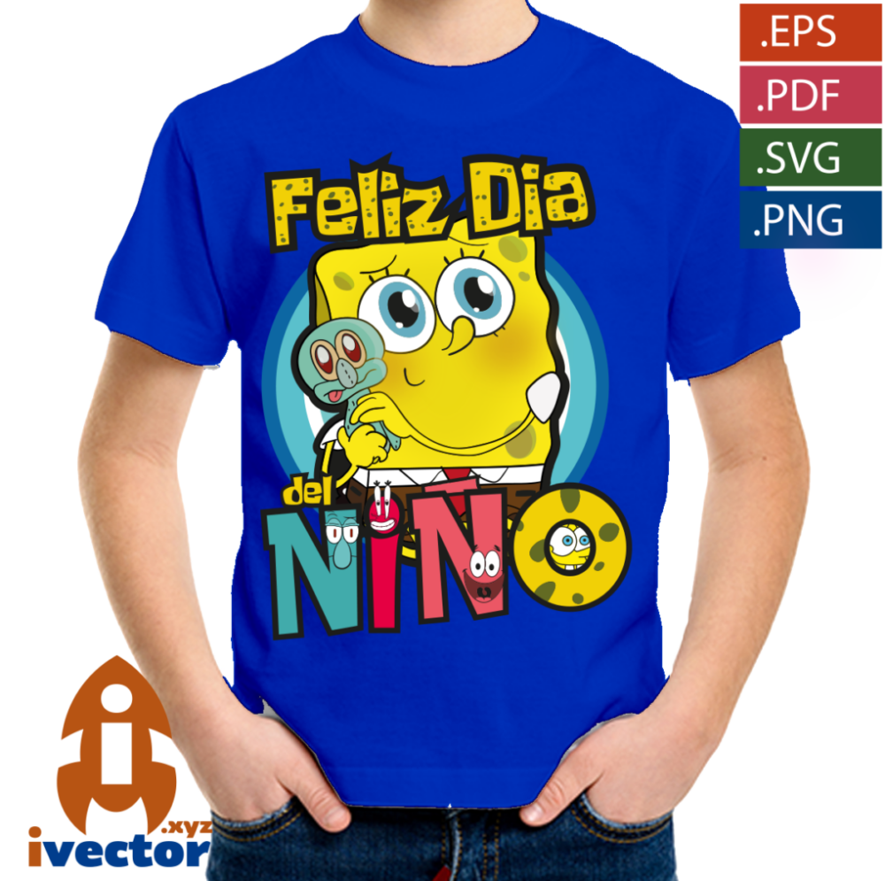 BOB-ESPONJA-DIA-DEL-NINO-VECTOR-EDITABLE-P3 BOB ESPONJA DIA DEL NIÑO VECTOR EDITABLE