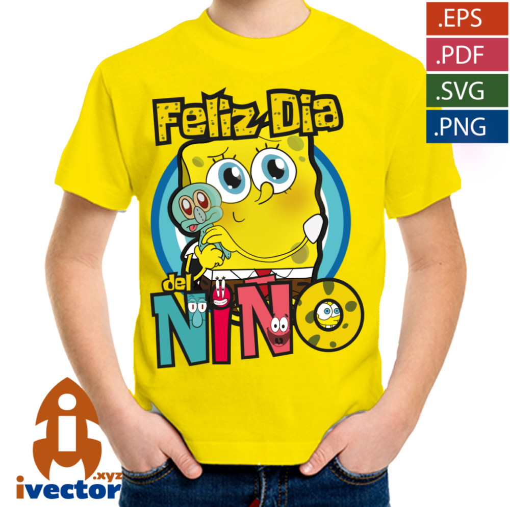 BOB-ESPONJA-DIA-DEL-NINO-VECTOR-EDITABLE-P6 BOB ESPONJA DIA DEL NIÑO VECTOR EDITABLE