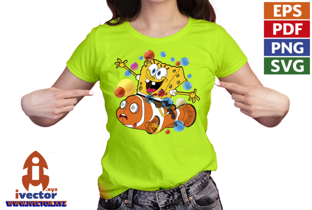 BOB-ESPONJA-NEMO-VECTOR-COMPLETAMENTE-EDITABLE-EPS-PDF-VECTOR-playera7 BOB ESPONJA NEMO VECTOR COMPLETAMENTE EPS PDF VECTOR