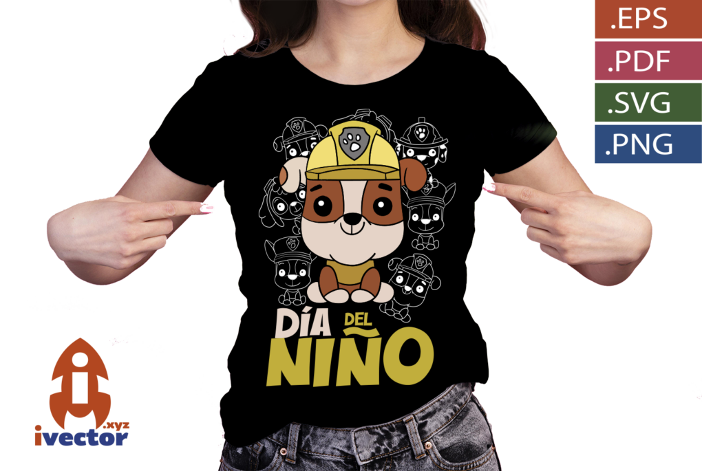 BUBBLE-PAW-PATROL-DIA-DEL-NINO-BLACK-VECTOR-P3 CHASE PAW PATROL DIA DEL NIÑO BLACK VECTOR
