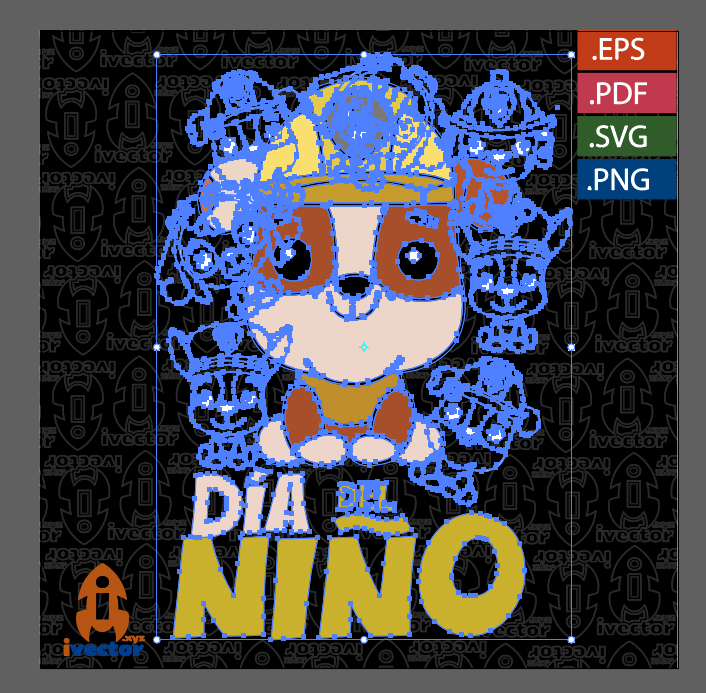 BUBBLE-PAW-PATROL-DIA-DEL-NINO-BLACK-VECTOR2 CHASE PAW PATROL DIA DEL NIÑO BLACK VECTOR