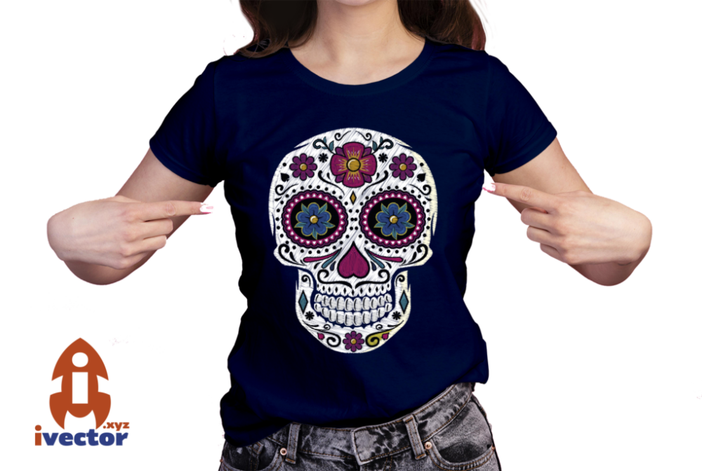 CALAVERA-CATRINA-FLORES-ESTILO-BORDADO-EPS-PDF-EDITABLE-01-PLAYERA2 CALAVERA CATRINA FLORES ESTILO BORDADO EPS PDF EDITABLE