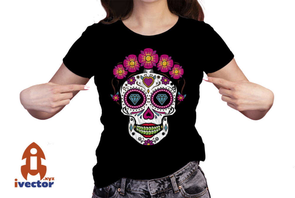 CALAVERA-CATRINA-FRIDAH-FLORES-ESTILO-BORDADO-EPS-PDF-EDITABLE-01-PLAYERA2 CALAVERA CATRINA FRIDAH FLORES ESTILO BORDADO EPS PDF EDITABLE
