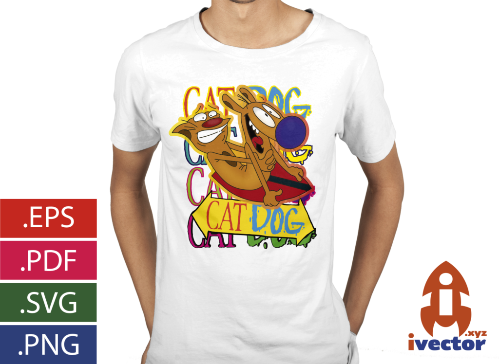 CATDOG-VECTOR-SURF-EPS-PDF-SVG-VECTOR-EDITABLE-PLAYERA2-1024x748 CATDOG VECTOR SURF EPS PDF SVG VECTOR EDITABLE