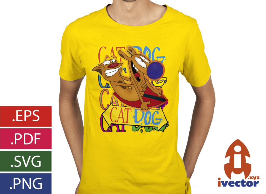 CATDOG-VECTOR-SURF-EPS-PDF-SVG-VECTOR-EDITABLE-PLAYERA3-1024x748 CATDOG VECTOR SURF EPS PDF SVG VECTOR EDITABLE