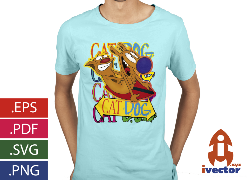 CATDOG-VECTOR-SURF-EPS-PDF-SVG-VECTOR-EDITABLE-PLAYERA4-1024x748 CATDOG VECTOR SURF EPS PDF SVG VECTOR EDITABLE