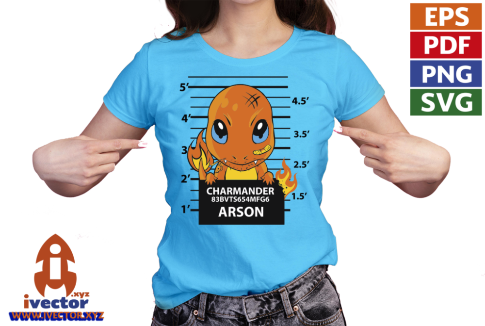 CHARMANDER-PRESIDIARIO-VECTOR-EDITABLE-EPS-PDF-01-PLAYERA4 CHARMANDER PRESIDIARIO VECTOR EDITABLE EPS PDF