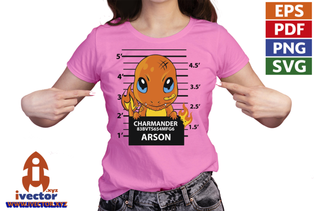 CHARMANDER-PRESIDIARIO-VECTOR-EDITABLE-EPS-PDF-01-PLAYERA5 CHARMANDER PRESIDIARIO VECTOR EDITABLE EPS PDF