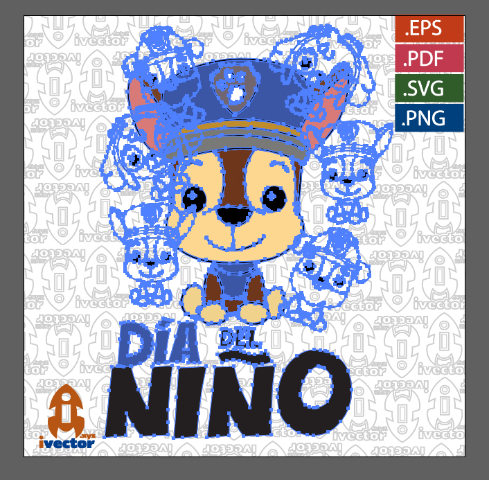 CHASE-PAW-PATROL-DIA-DEL-NINO-VECTOR1_2 CHASE PAW PATROL DIA DEL NIÑO VECTOR