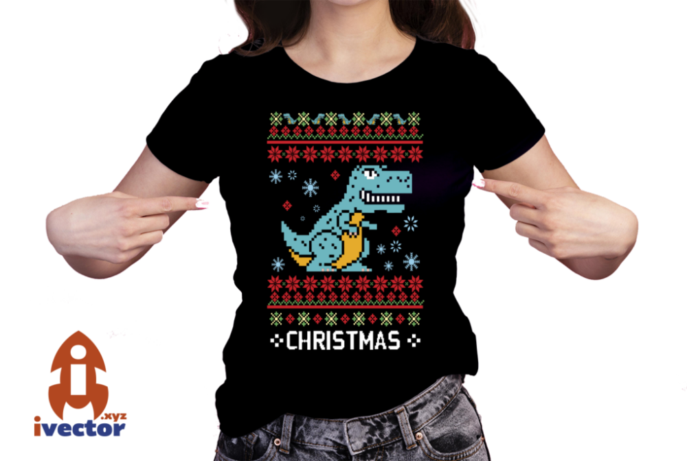 CHRISTMAS-DINOSAURIO-NAVIDENO-BORDADO-VECTOR-EDITABLE-EPS-PDF-01-PLAYERA1 CHRISTMAS DINOSAURIO BORDADO VECTOR EPS