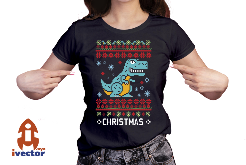 CHRISTMAS-DINOSAURIO-NAVIDENO-BORDADO-VECTOR-EDITABLE-EPS-PDF-01-PLAYERA2 CHRISTMAS DINOSAURIO BORDADO VECTOR EPS