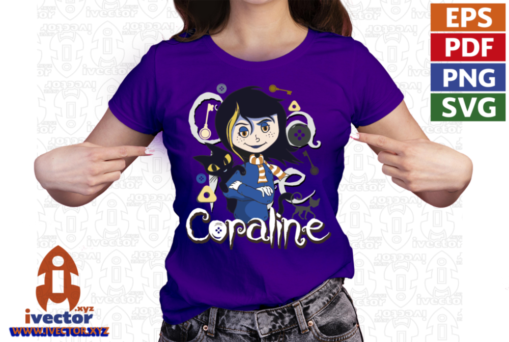 CORALINE-CAT-VECTOR-EDITABLE-EPS-PDF-01-P6 CORALINE CAT VECTOR EDITABLE EPS PDF