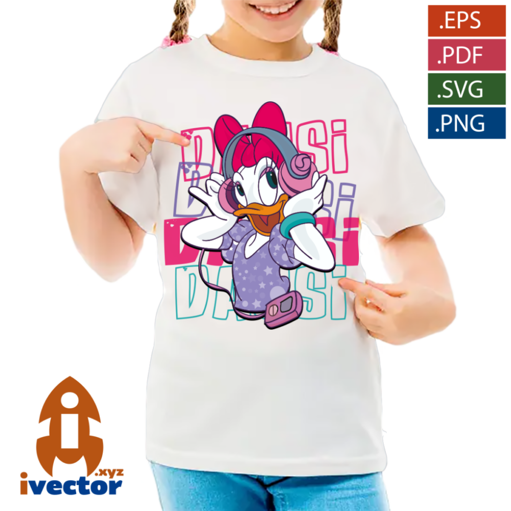 DAYSI-DUCK-VECTOR-RETRO-EDITABLE-p1 DAYSI DUCK VECTOR RETRO EDITABLE