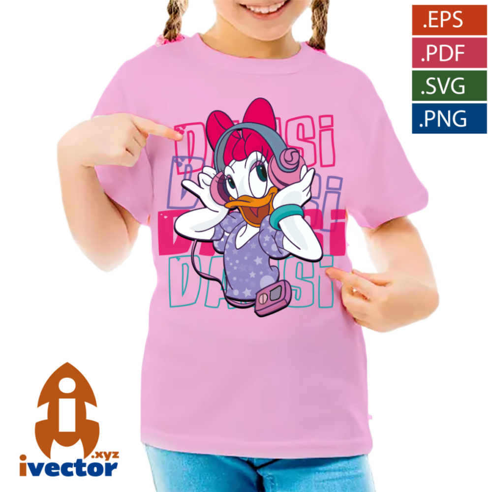 DAYSI-DUCK-VECTOR-RETRO-EDITABLE-p2 DAYSI DUCK VECTOR RETRO EDITABLE