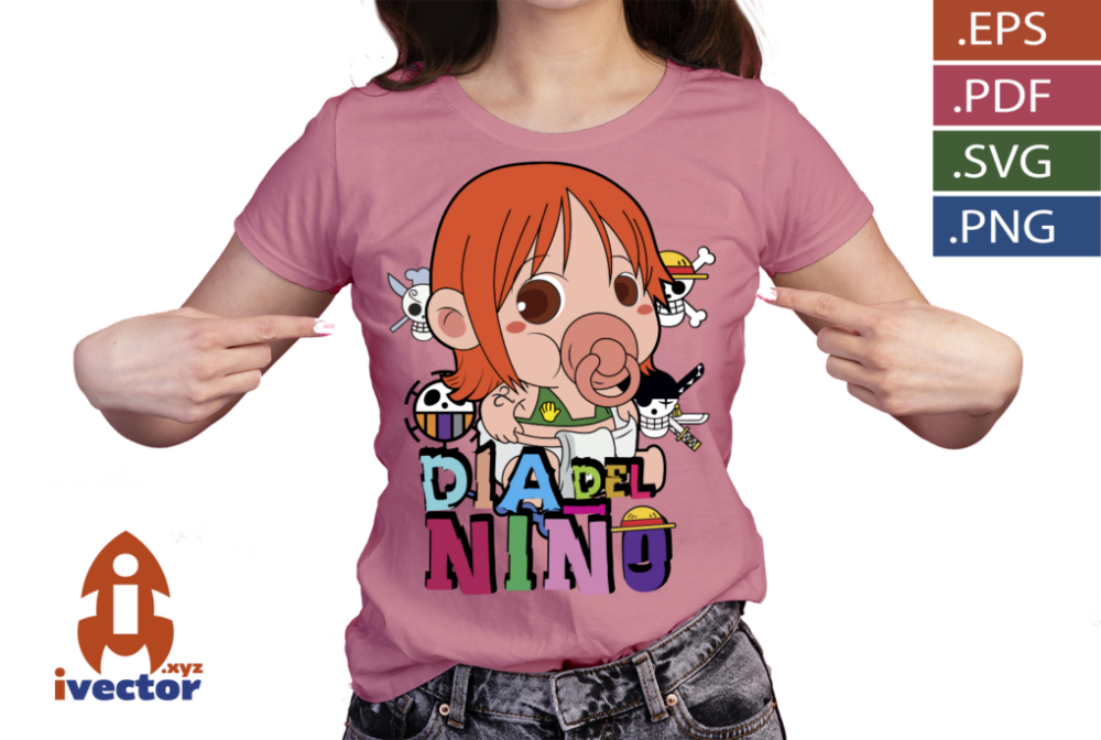 DIA-DEL-NINO-ONE-PIECE-NAMI-BEBE-VECTOR-EDITABLE_P4 DIA DEL NIÑO ONE PIECE NAMI BEBÉ VECTOR EDITABLE