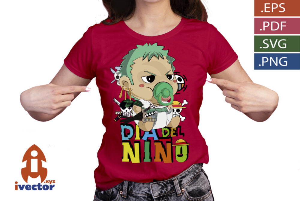 DIA-DEL-NINO-ONE-PIECE-ZORO-BEBE-VECTOR-EDITABLE_P3 DIA DEL NIÑO ONE PIECE ZORO BEBÉ VECTOR EDITABLE