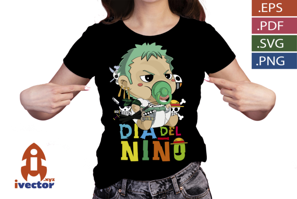 DIA-DEL-NINO-ONE-PIECE-ZORO-BEBE-VECTOR-EDITABLE_P4 DIA DEL NIÑO ONE PIECE ZORO BEBÉ VECTOR EDITABLE