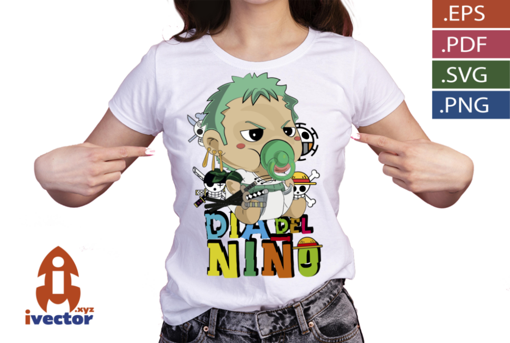 DIA-DEL-NINO-ONE-PIECE-ZORO-BEBE-VECTOR-EDITABLE_P5 DIA DEL NIÑO ONE PIECE ZORO BEBÉ VECTOR EDITABLE