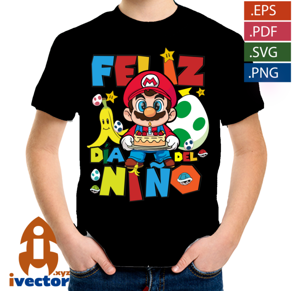 DIA-DEL-NINO-SUPER-MARIO-BROS-PASTEL-EDITABLE_-P1 DÍA DEL NIÑO SUPER MARIO BROS PASTEL EDITABLE