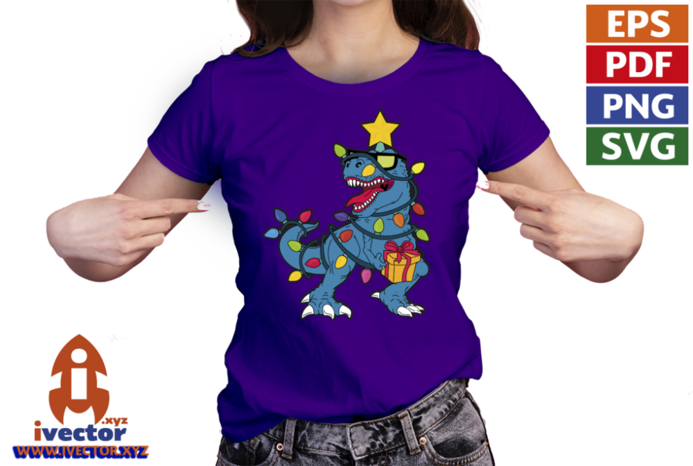 DINO-REX-NAVIDENO-ESTRELLA-VECTOR-EDITABLE-EPS-PDF-PLAYERA5 DINO REX NAVIDEÑO ESTRELLA VECTOR EDITABLE EPS PDF