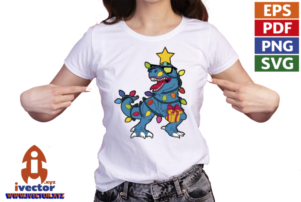 DINO-REX-NAVIDENO-ESTRELLA-VECTOR-EDITABLE-EPS-PDF-PLAYERA6 DINO REX NAVIDEÑO ESTRELLA VECTOR EDITABLE EPS PDF