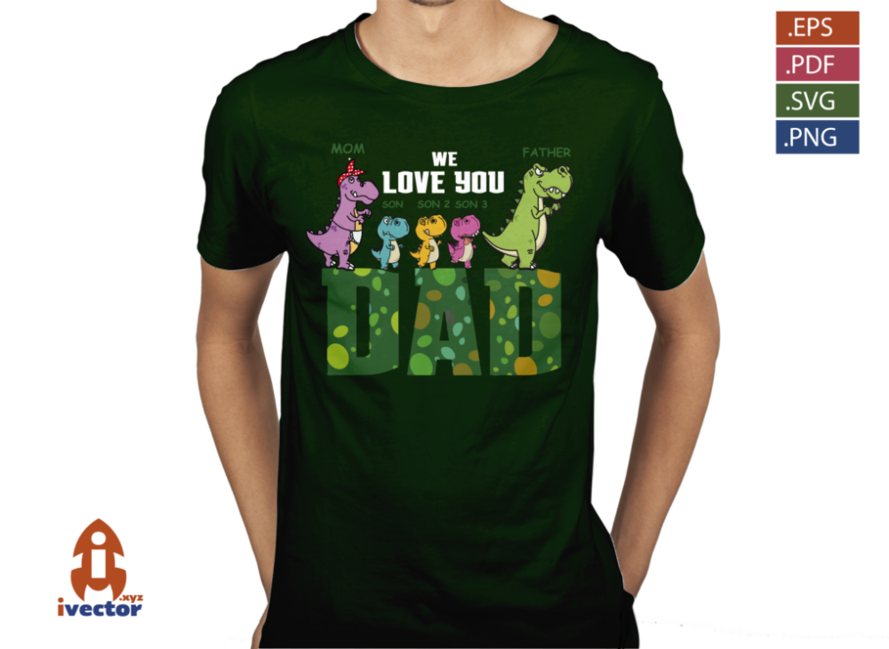 DINOSAURIOS-FAMILIA-DIA-DEL-PADRE-VECTOR-EPS-SVG-PDF-EDITABLE-COLORES-PLAYERA6 VECTOR DINOSAURIOS FAMILIA DIA DEL PADRE