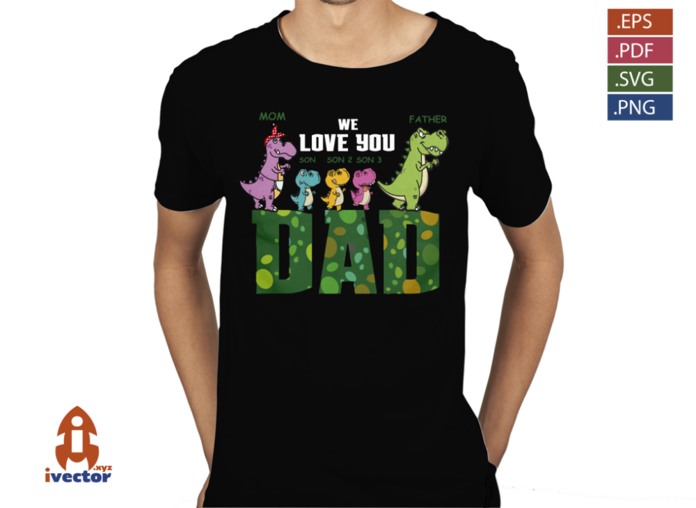 DINOSAURIOS-FAMILIA-DIA-DEL-PADRE-VECTOR-EPS-SVG-PDF-EDITABLE-COLORES-PLAYERA8 VECTOR DINOSAURIOS FAMILIA DIA DEL PADRE