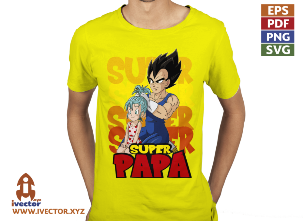 DRAGON-BALL-VEGETA-SUPER-PAPA-VECTOR-EDITABLE-01-P1 DRAGON BALL VEGETA SUPER PAPÁ VECTOR EDITABLE