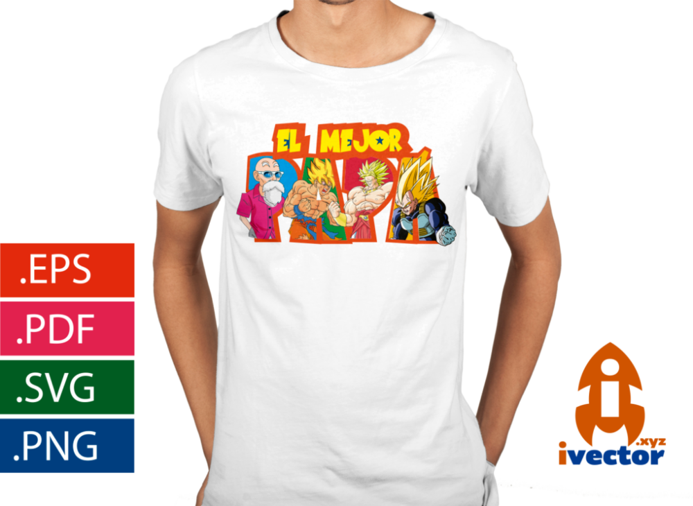 EL-MEJOR-PAPA-DRAGON-BALL-Z-VECTOR-EPS-PDF-SVG-EDITABLE_playera2 EL MEJOR PAPA DRAGON BALL Z VECTOR
