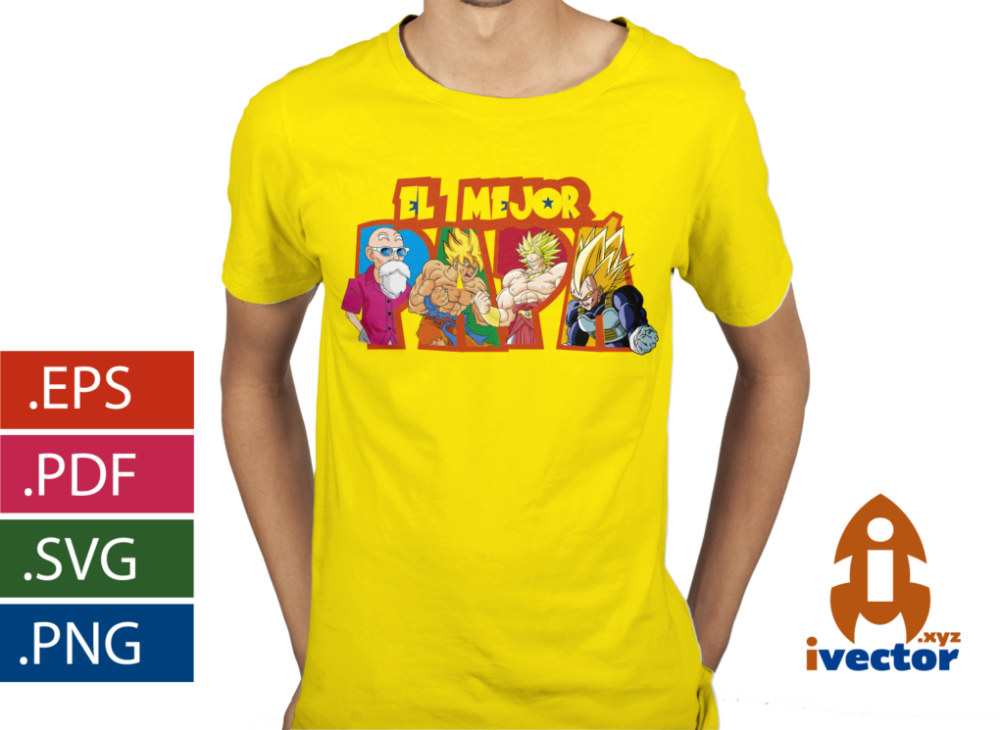 EL-MEJOR-PAPA-DRAGON-BALL-Z-VECTOR-EPS-PDF-SVG-EDITABLE_playera4 EL MEJOR PAPA DRAGON BALL Z VECTOR