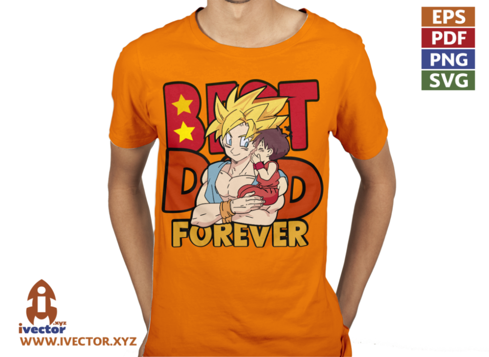 EL-MEJOR-PAPA-GOKU-VECTOR-EDITABLE-EPS-PDF-01-01-P5 BEST DAD FOREVER GOKU VECTOR EDITABLE EPS PDF