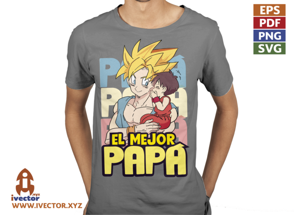 EL-MEJOR-PAPA-GOKU-VECTOR-EDITABLE-EPS-PDF-01-P4 EL MEJOR PAPÁ GOKU VECTOR EDITABLE EPS PDF