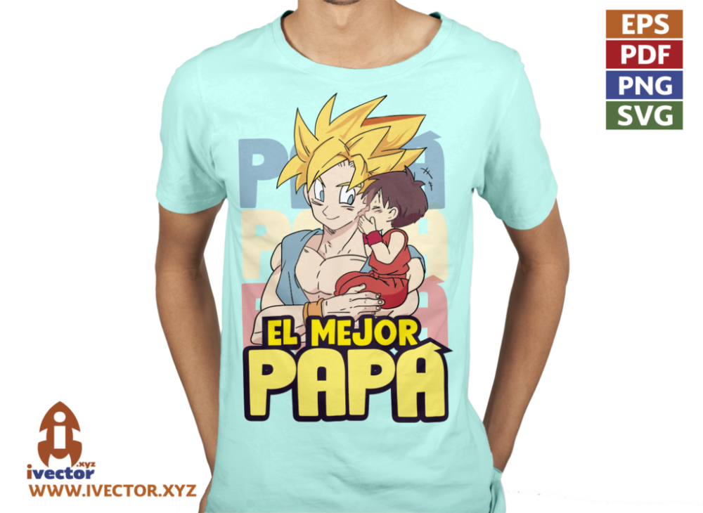 EL-MEJOR-PAPA-GOKU-VECTOR-EDITABLE-EPS-PDF-01-P5 EL MEJOR PAPÁ GOKU VECTOR EDITABLE EPS PDF