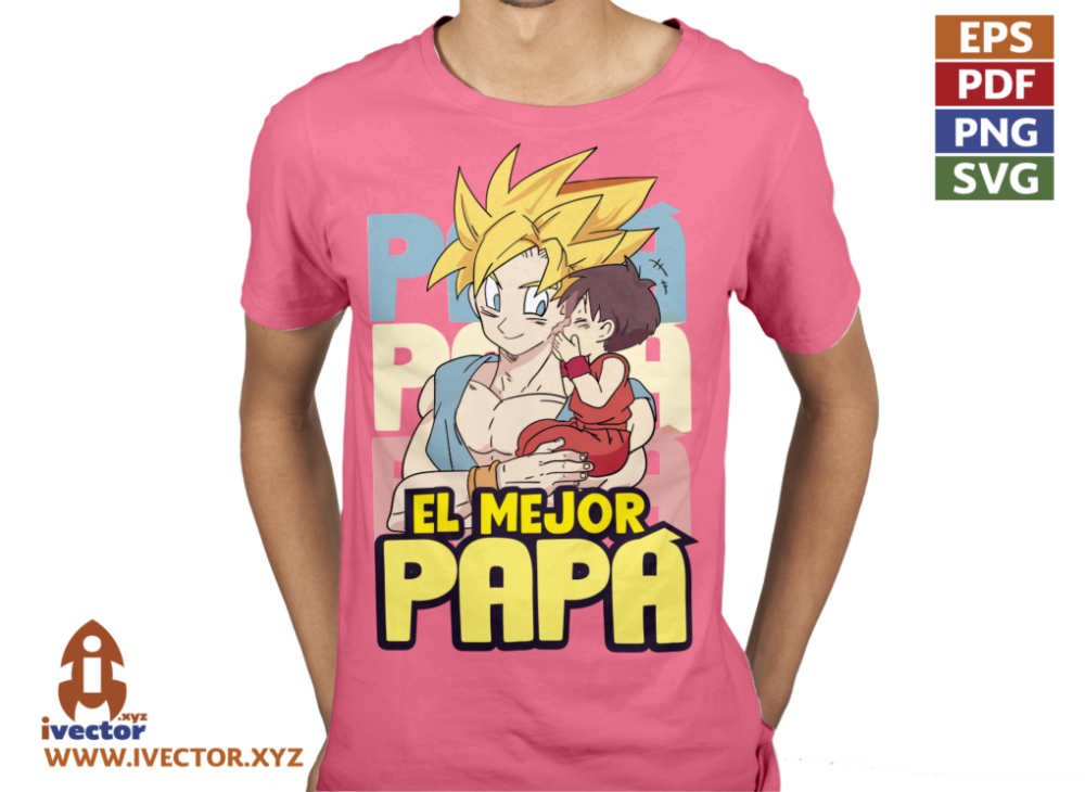 EL-MEJOR-PAPA-GOKU-VECTOR-EDITABLE-EPS-PDF-01-P6 EL MEJOR PAPÁ GOKU VECTOR EDITABLE EPS PDF