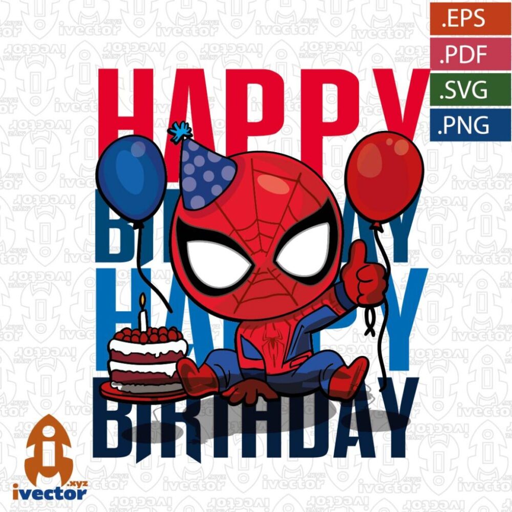 HAPPY-BIRTHDAY-SPIDERMAN-PASTEL-VECTOR-EDITABLE-EPS-PDF-01 HAPPY BIRTHDAY SPIDERMAN PASTEL VECTOR EDITABLE EPS PDF