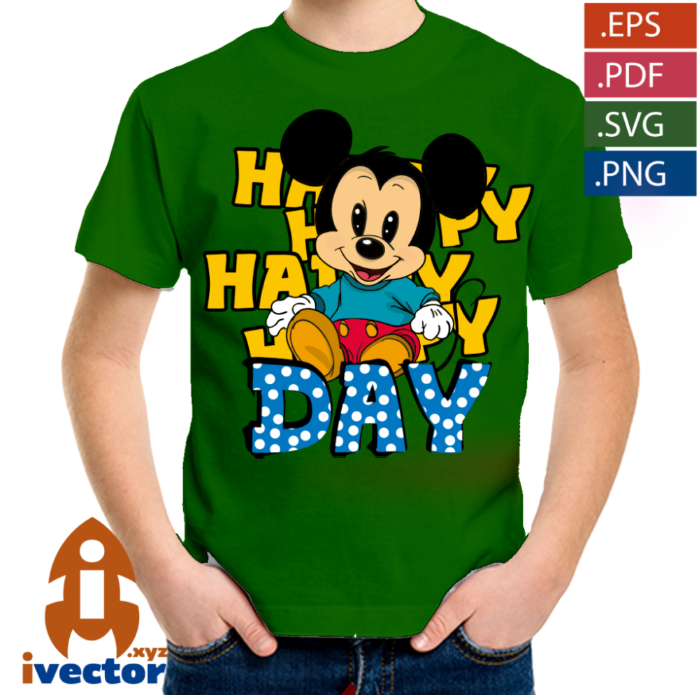 HAPPY-DAY-MICKEY-MOUSE-BABY-VECTOR-EPS-PDF-P1 HAPPY DAY MICKEY MOUSE BABY VECTOR EPS PDF