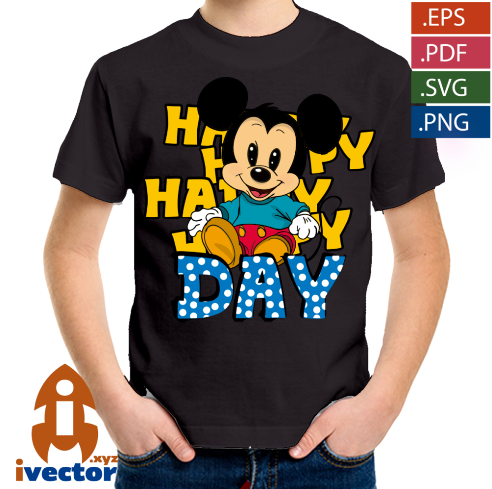 HAPPY-DAY-MICKEY-MOUSE-BABY-VECTOR-EPS-PDF-P2 HAPPY DAY MICKEY MOUSE BABY VECTOR EPS PDF